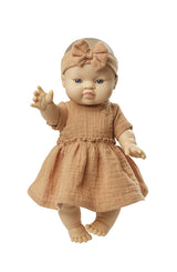 Abito da bambola Heless Brown con volant, 28-35 cm