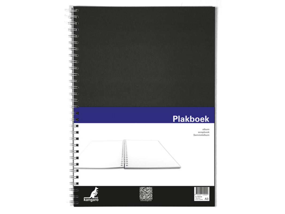 Kangaro plakboek a3 120gr 40 vel zwart