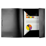 Kangaro elastomap a4 kunststof zwart