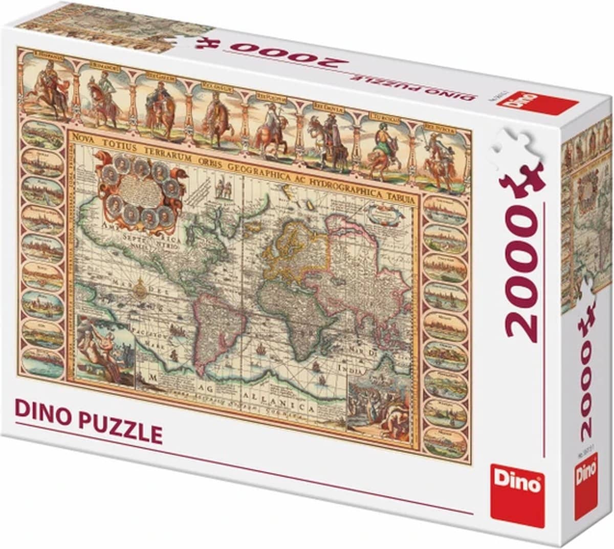 Dinotoys Dino Puzzle - Historical map of the world - 2000 pieces