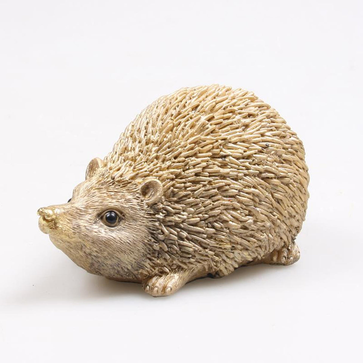 Season inspired decoration beeld egel middel goud 11x7x6cm