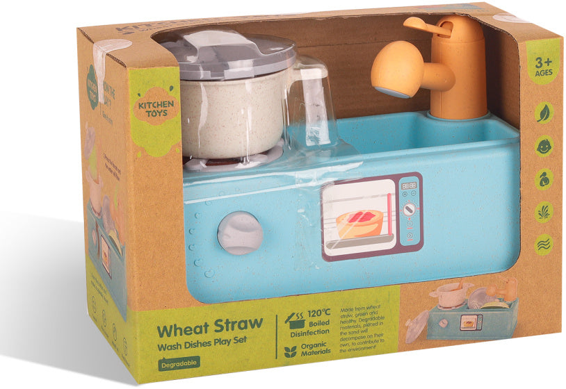Brinquedos de cozinha lavagem de brinquedos com água corrente de 11 peças