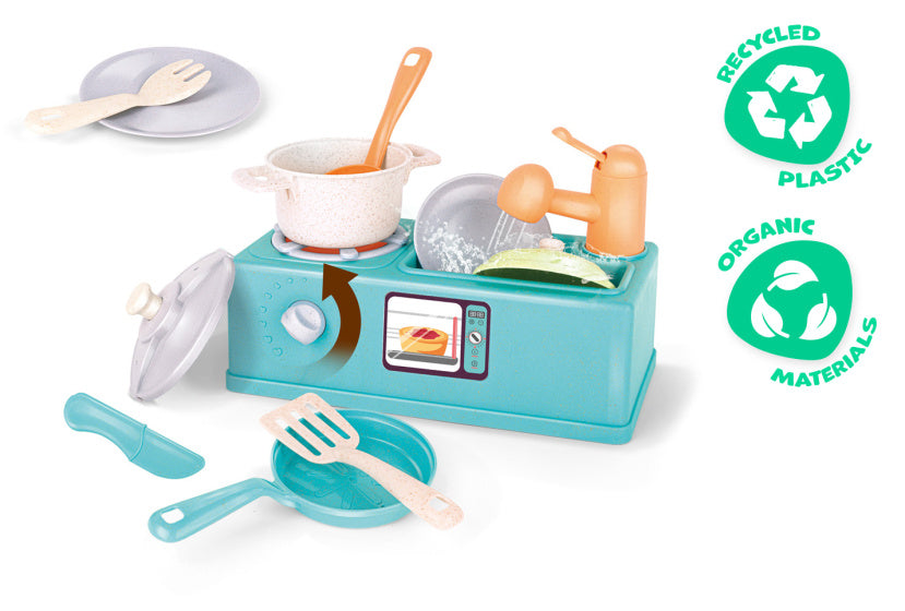 Brinquedos de cozinha lavagem de brinquedos com água corrente de 11 peças