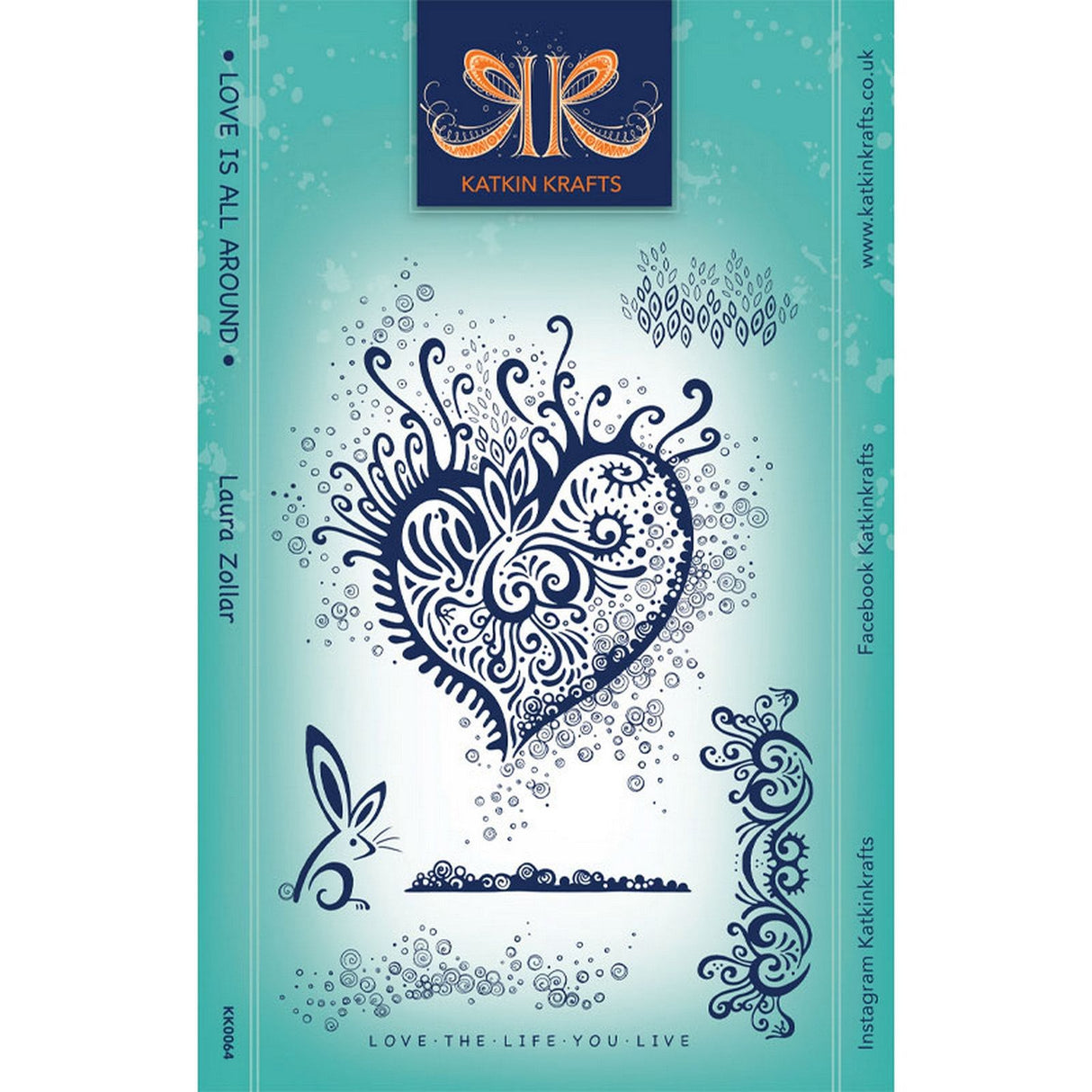 Katkin krafts • clear stamp set love is all around
