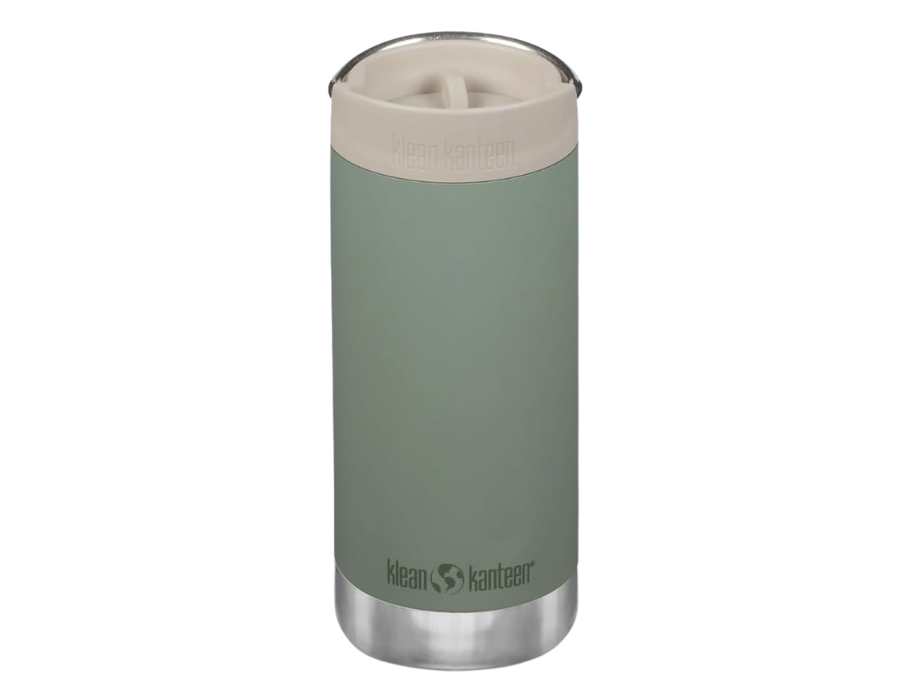 Klean kanteen thermosfles - tkwide - 355 ml (12 oz) - met koffiedop - groen