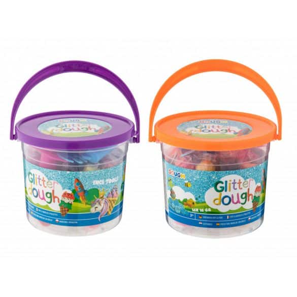 Grafix Glitter Clay am Eemer, 16x16 Gramm + Accessoiren