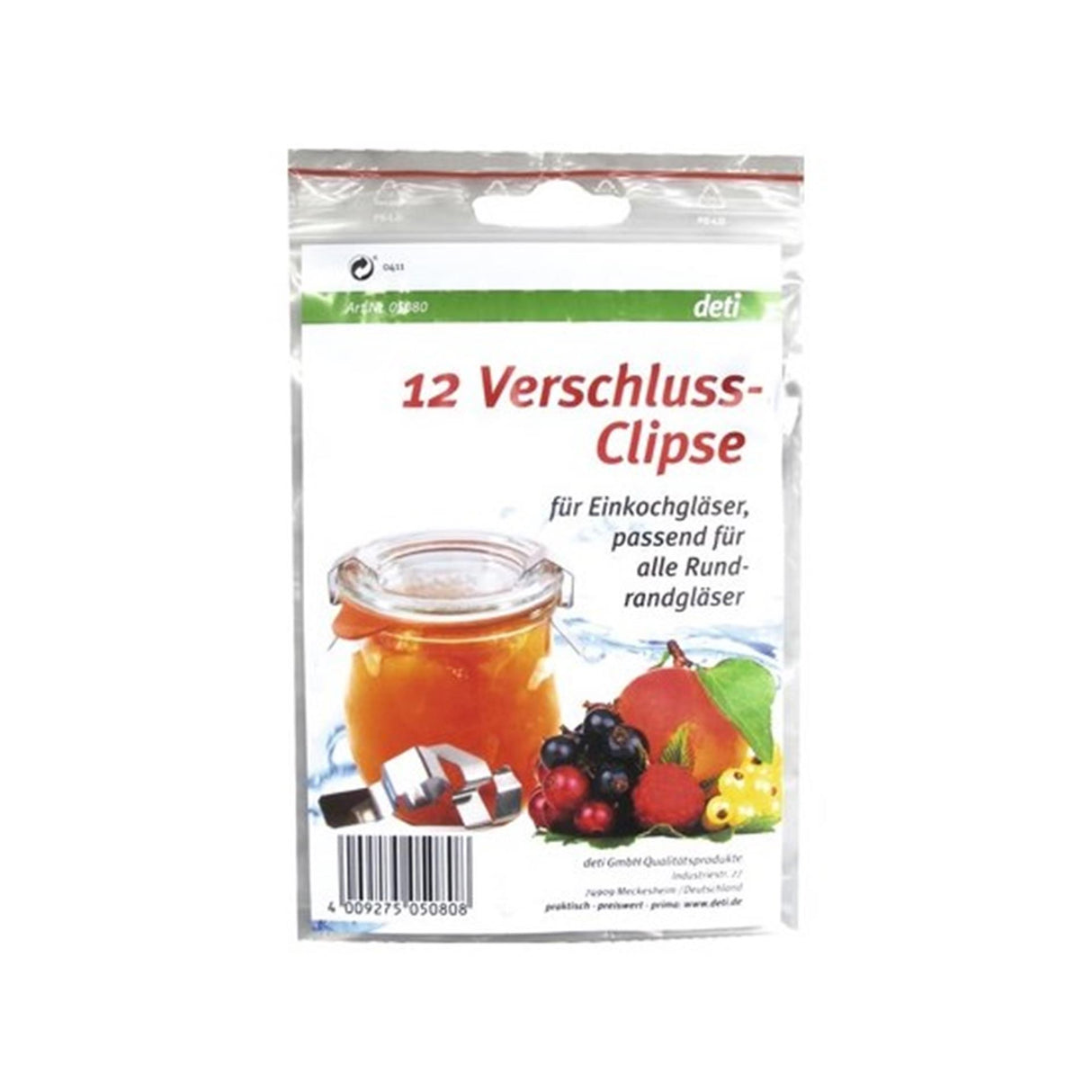 Weck deti klemmen rvs zak a 12 st