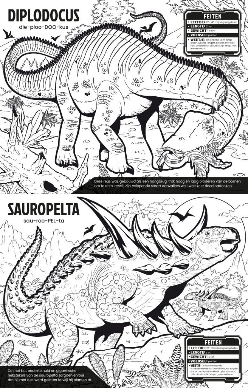 Színezd ki a saját dinoszauruszaidat