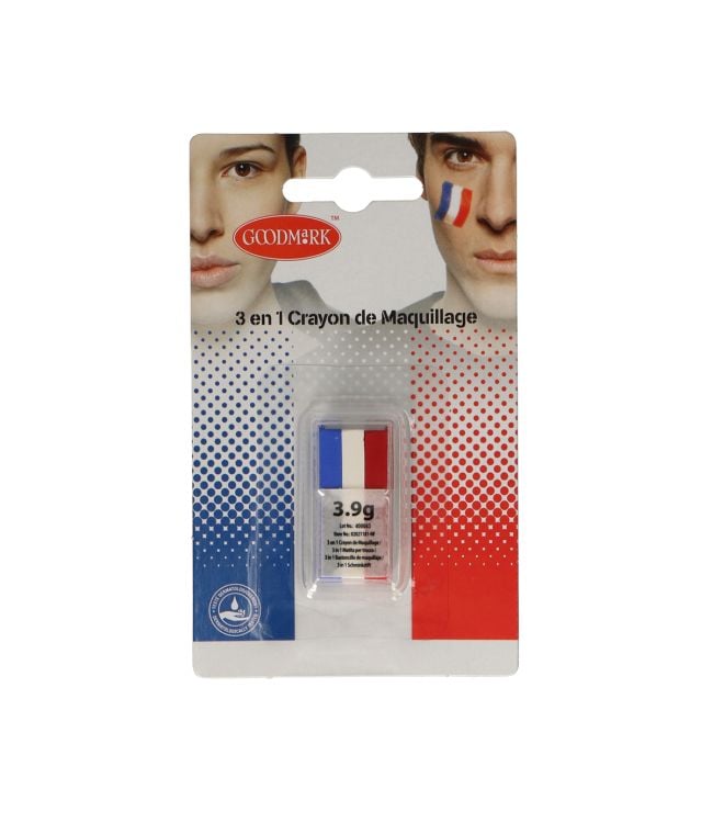 Goodmark 3 w 1 Make -up Stick Red - White - Blue 3,9gr