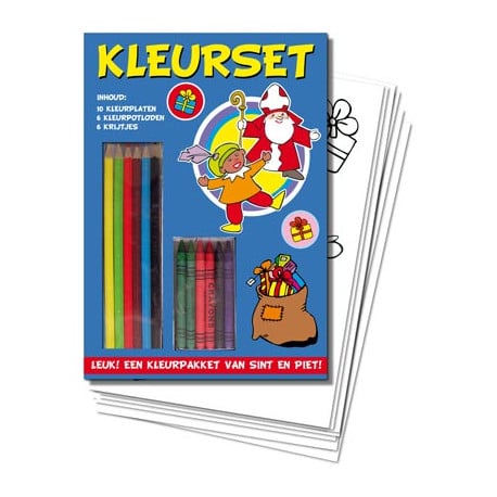 Van der doelen sinterklaas sada barev s barveními a plíživý