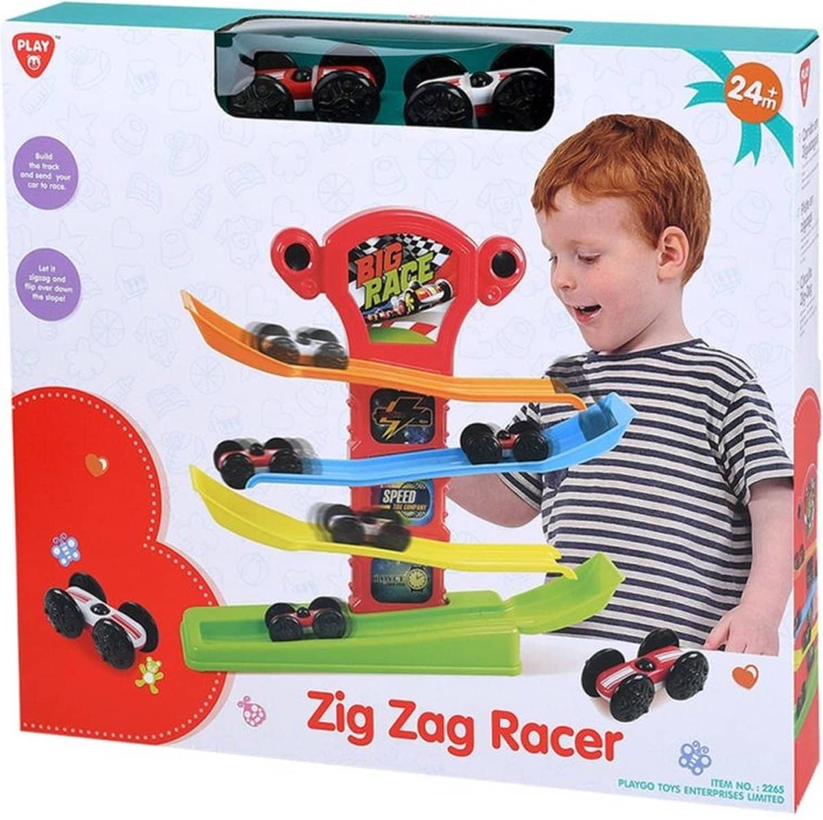 Playgo - Zig Saw Racer Autobahn mit 2 Rennwagen -Apos; S; S
