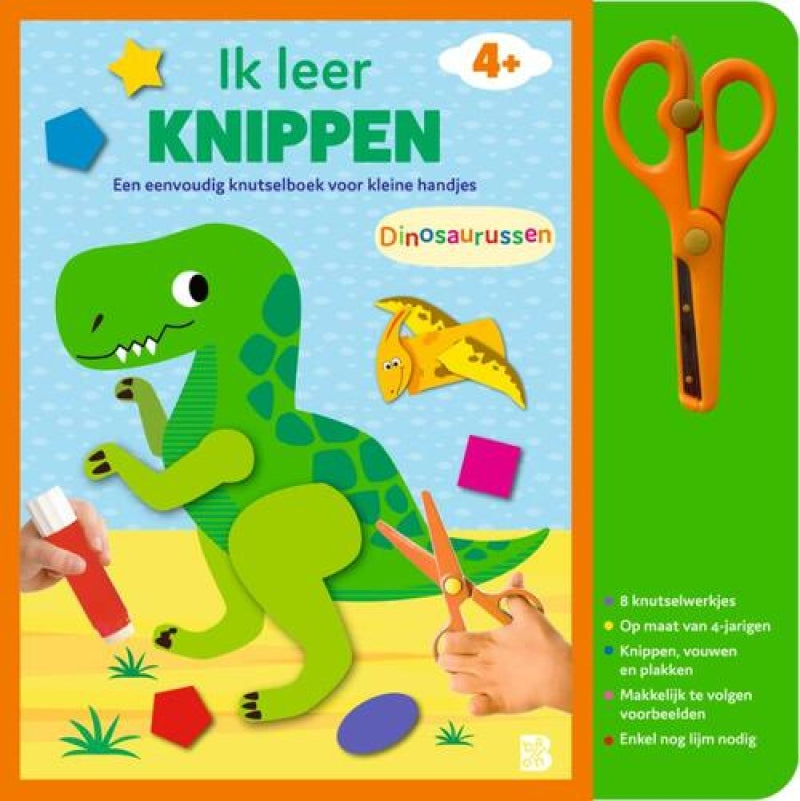 Standaard uitgeverij knutselboek met schaartje: dinosaurussen
