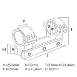 Konus Universal Mount por 30-25,4 mm