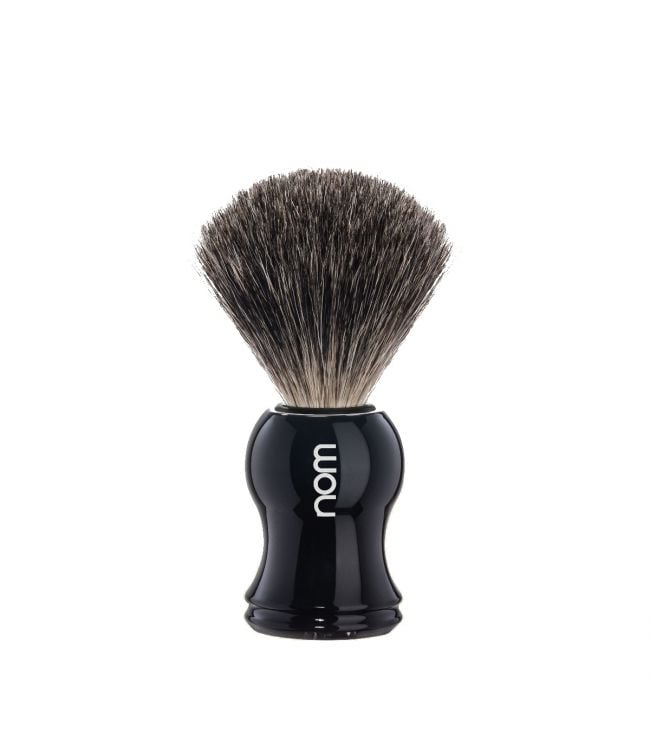 Nom shaving brush badger hair black