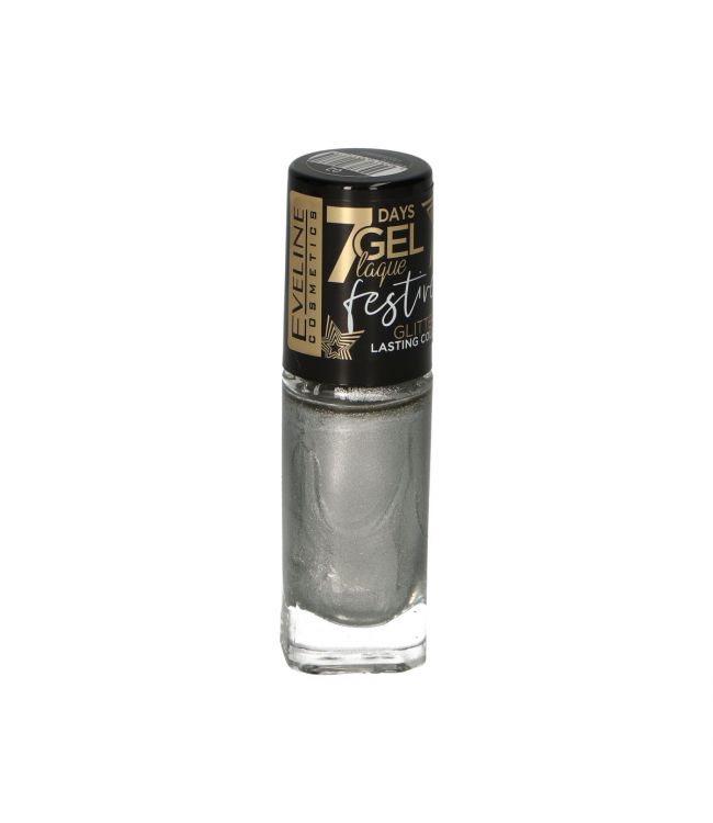 Eveline 7Days Gel Laque Lasting Color 8ml number 02 Silver Glitter