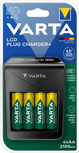 Caricabatterie LCD Varta LCD con batteria AA 4x2100 mA - 3512391
