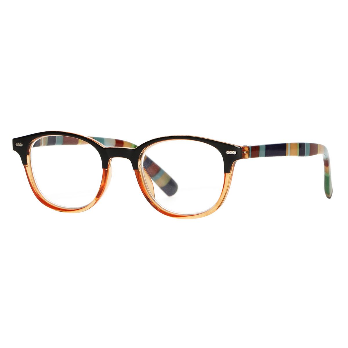 Spectrum reading glasses transparent orange colored 1.50