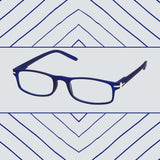 Gafas de lectura Spectrum azul mate rectangular 2,00
