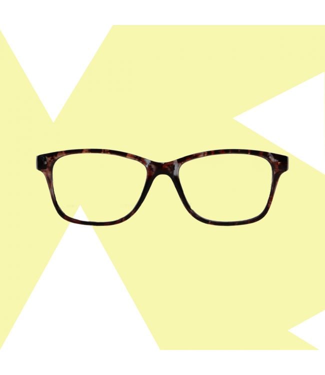 Spectrum Reading Glasses Brown Spotted Rectangular 1.00