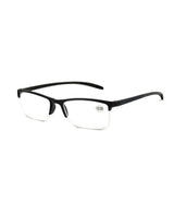 Spectrum Reading Glasses Black Assorti Rectangular Half Rimeless