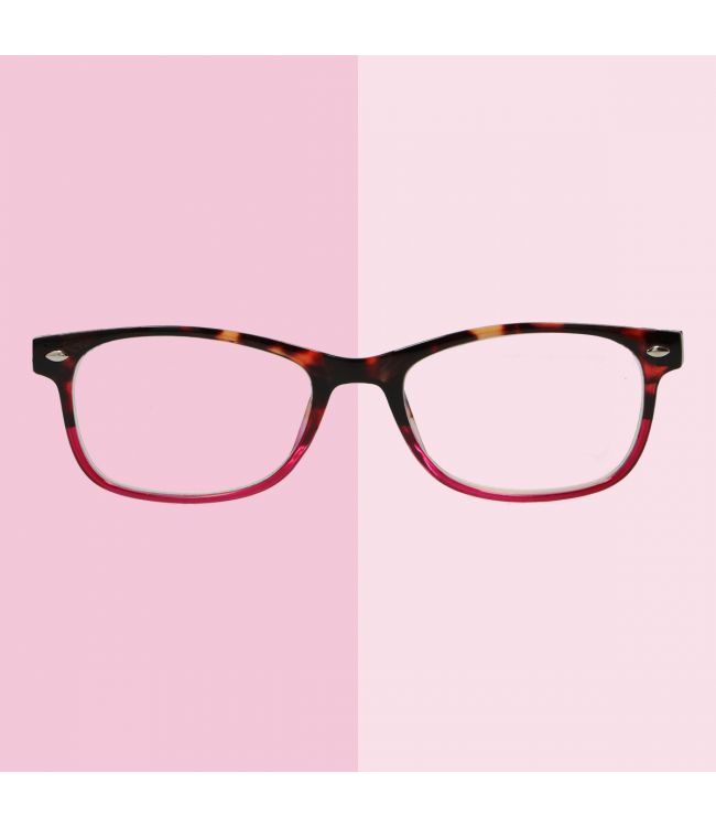 Spectrum Reading Glasses Flame Pink Rectangular 1.00