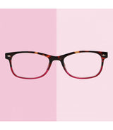 Spectrum Reading Glasses Flame Pink Rectangular 1.00