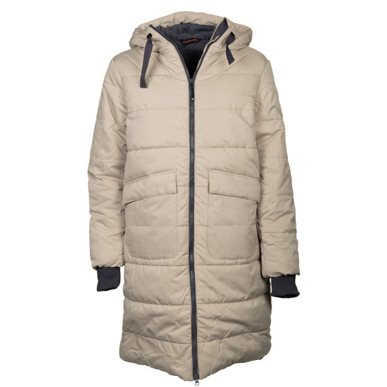Life Line Howitt Fake Down Parka Ladies Beige Size 4XL