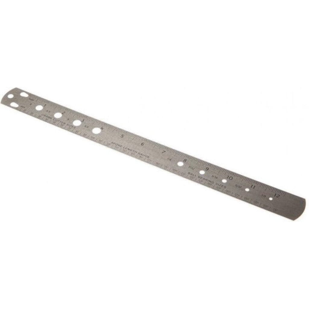 Icetoolz (buzaglo) ruler and yardstat 31cm for spokes, stainless steel