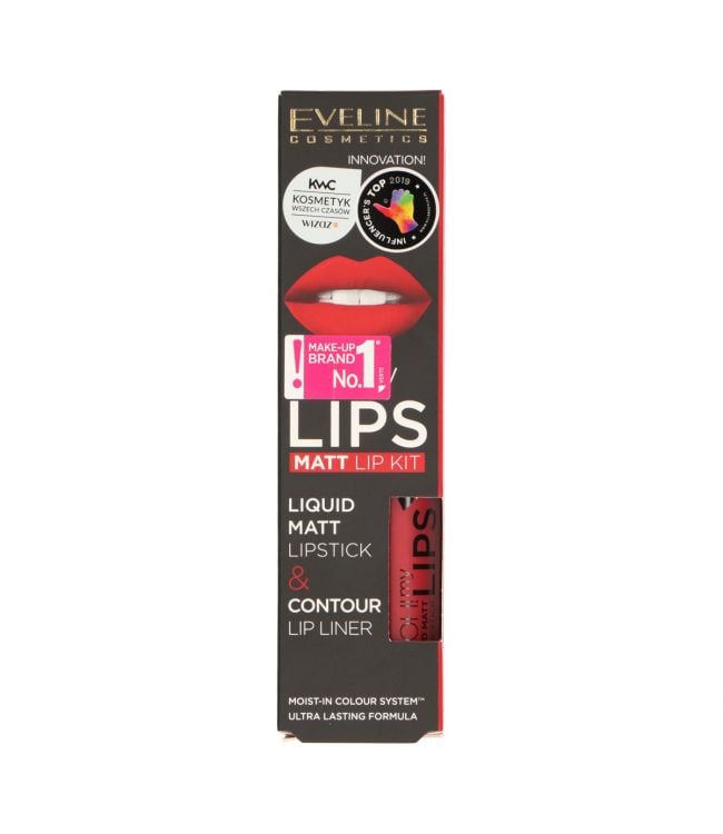 Eveline Oh! Meine Lippen flüssiger Matt Lip Kit Nr. 05 Rote Leidenschaft