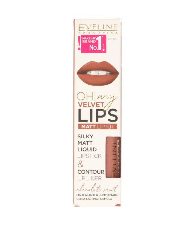 Eveline oh! Il kit labbro liquido matt setoso Matt n. 12 Eclair pralina
