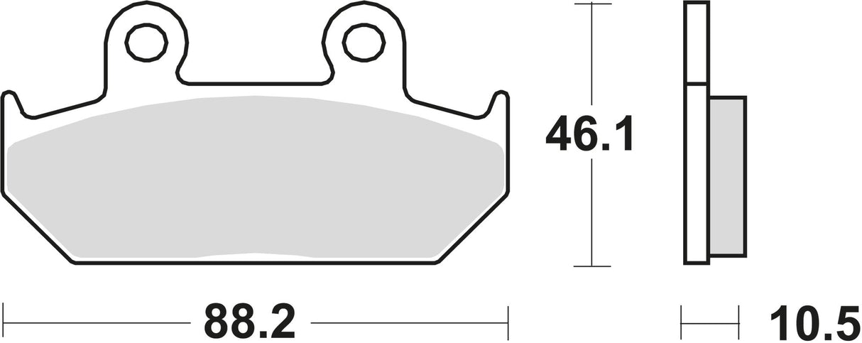 Trw brake pad mcb 624 sv sintered metal
