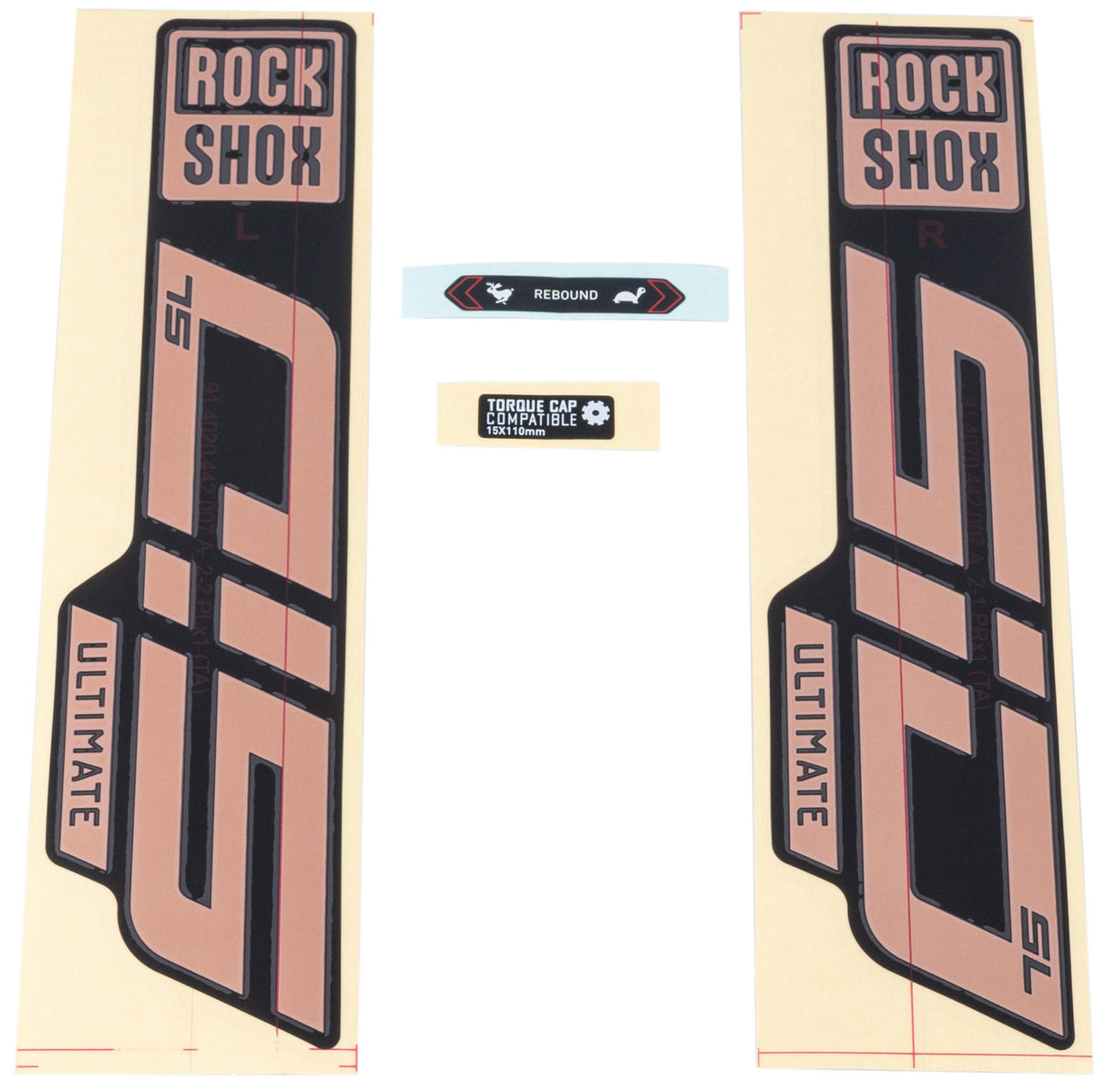 Rockshox decal set rs sid sl ult. copper look