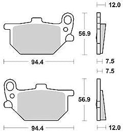 Trw brake pad mcb 503 organic standard