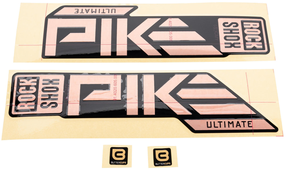 Rockshox decal set rs copper foil pike ult 27 29 matt-copp.