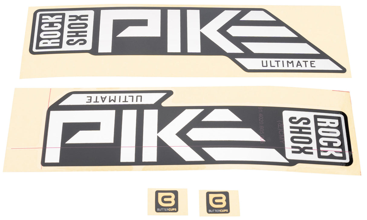 Rockshox decal set rs silver pike ult 27 29 matt-sil.