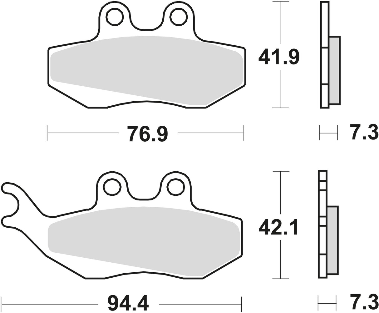 Trw brake pad mcb 664 organic standard