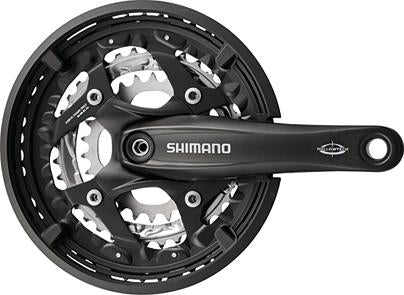 SHIMANO BIGLEJE DE CANTA 3 X 10 Velocidad de trekking FC-T521 con Cankarm de 175 mm 48-36-26T Octalink-Black