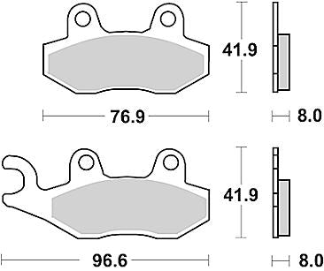 Trw brake pad mcb 582 organic standard