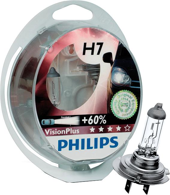 Philips h7 lamp vision plus+60 kit of 2