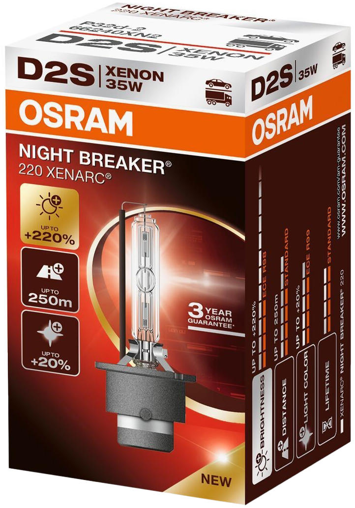 Osram xenon lamp 85v 35w p32d2 xenarc night breake