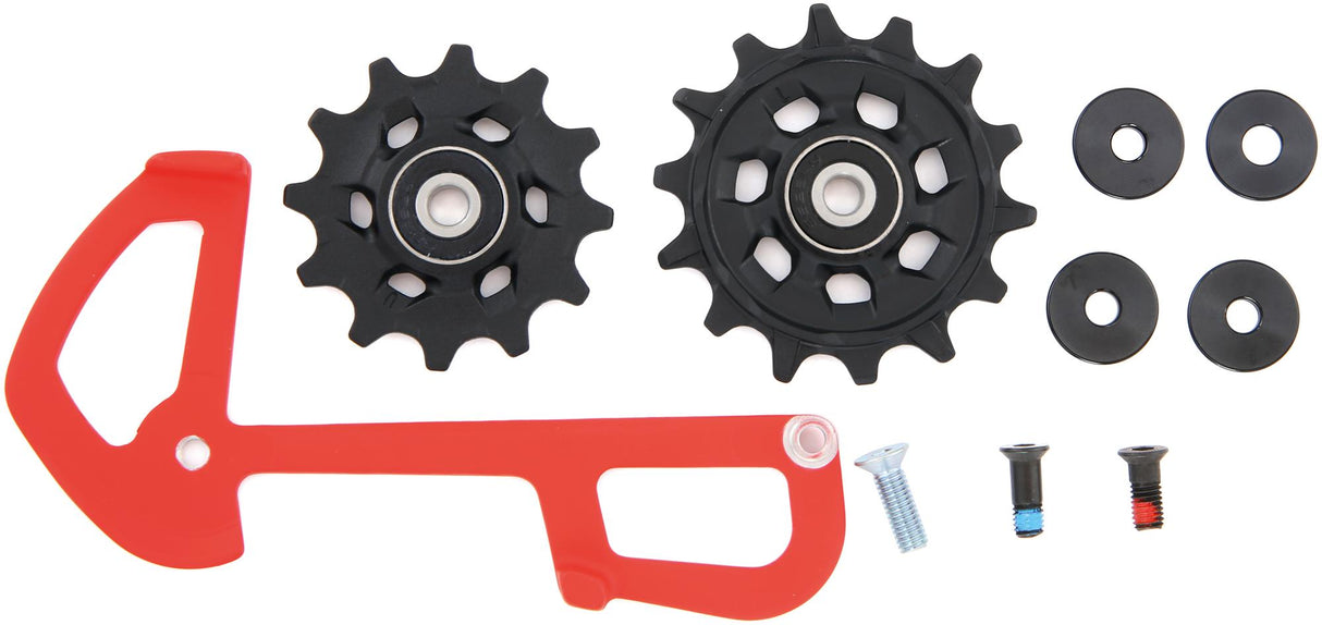 Sram inner cage+pulleys x01 eagle rear der. red