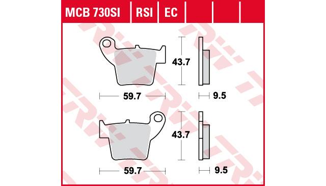 Trw brake pad mcb 730 ec organic