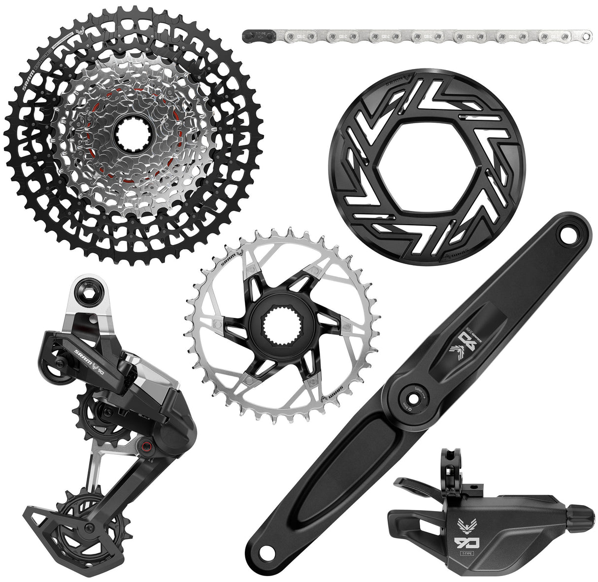 Sram shifting group set t eagle 90 bosch 165 mm