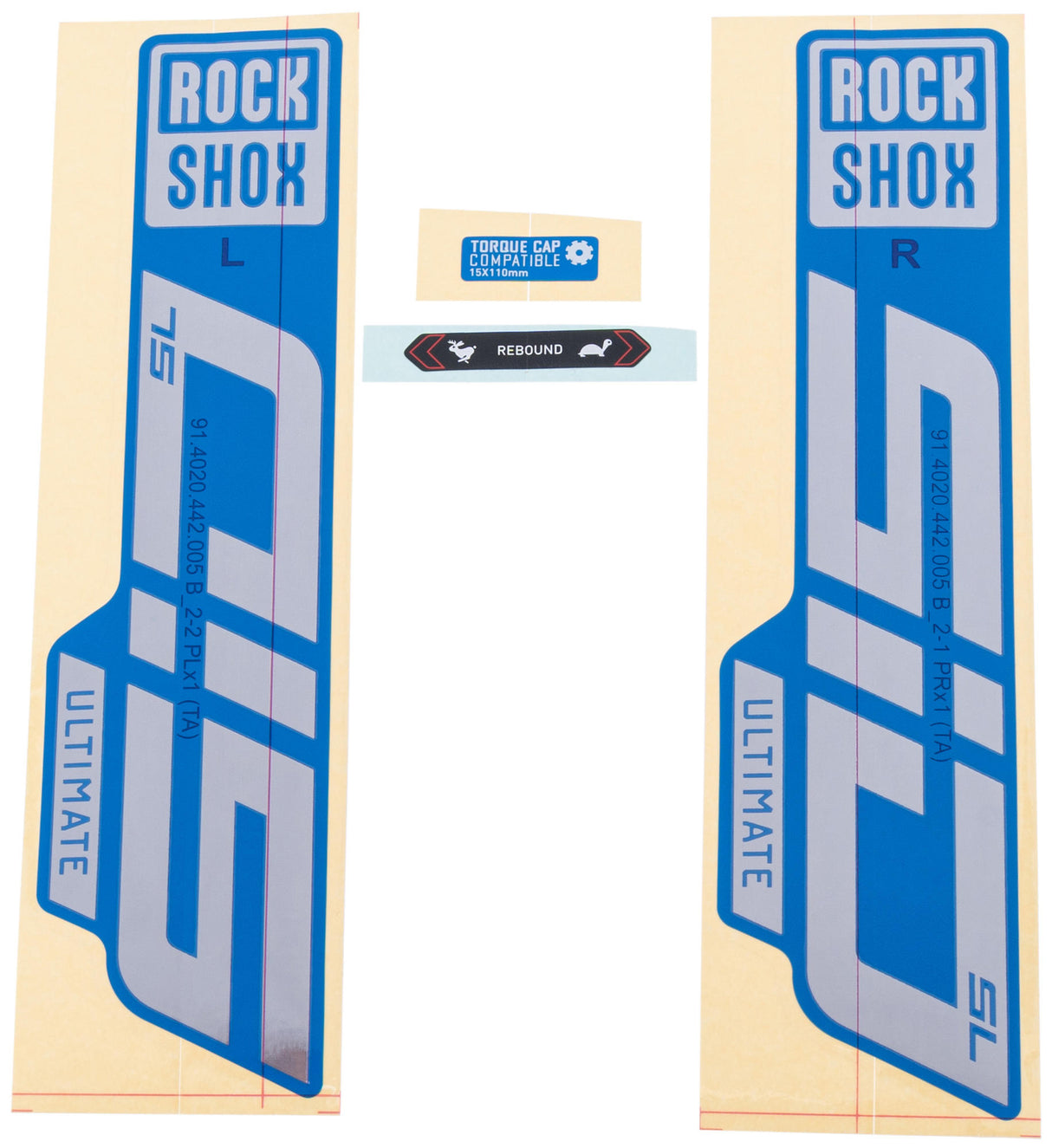 Rockshox decal set rs sid sl ult. silver