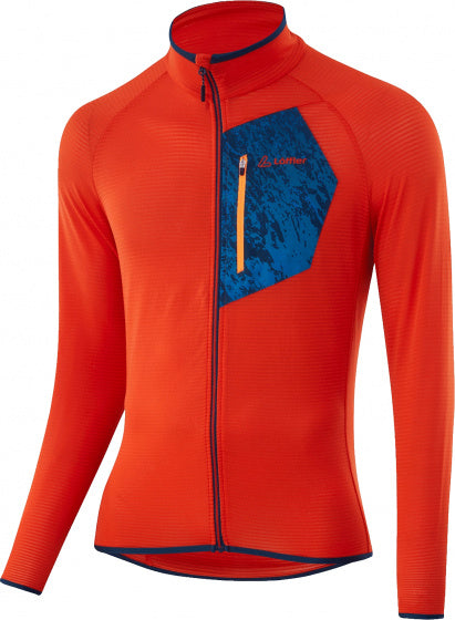 Löffle outorstvest Männer poyester orange bloe blo Gréisst 48