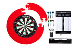 Torneo di Darts di Longfield Dartboard con accessori rosso 8 pezzi