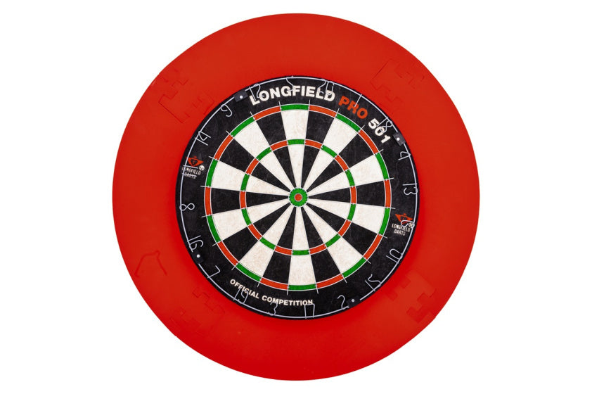 Torneo di Darts di Longfield Dartboard con accessori rosso 8 pezzi