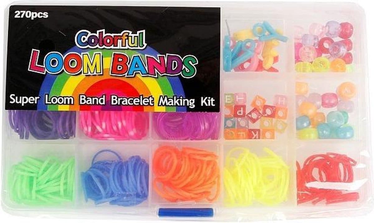 Bongers Toys Colorful Loom Bands segretamente per misurare i braccialetti - 270 PAPS