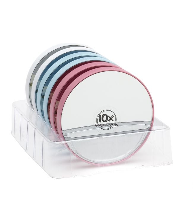 LSP Mirrors Bathroom Mirror With Suction Cap 10x Magnifying Assorti