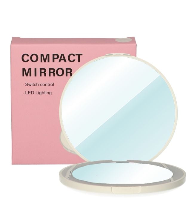 Lsp spiegels compacte tasspiegel rond 5x vergrotend met led